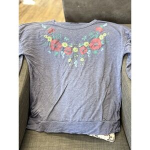 Women's Floral Sweet Claire Size Large Boutique‎ Lightweight Sweatshirt